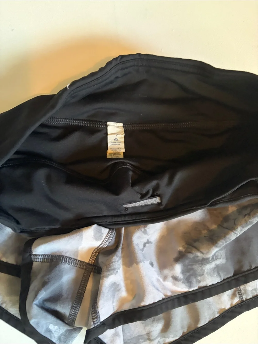 lululemon athletica Black and Gray Women's Running Shorts